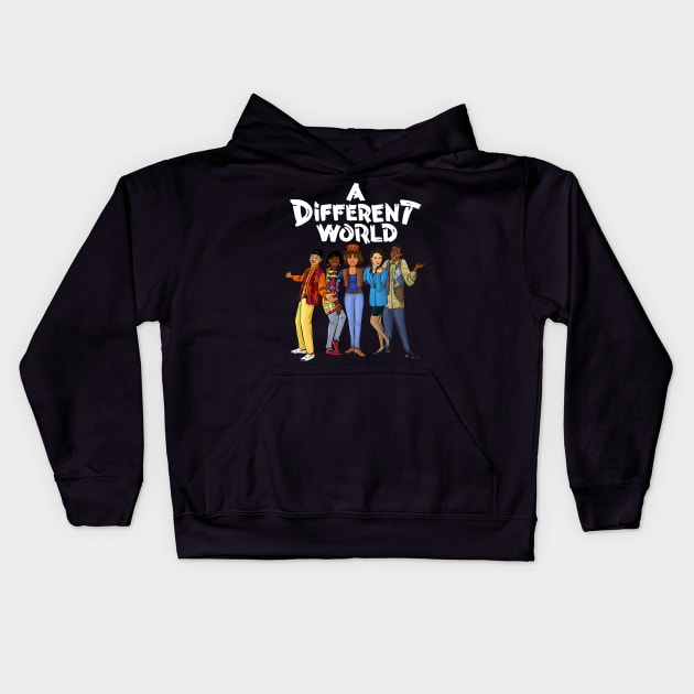 A different world white style Kids Hoodie by Jendralsambo